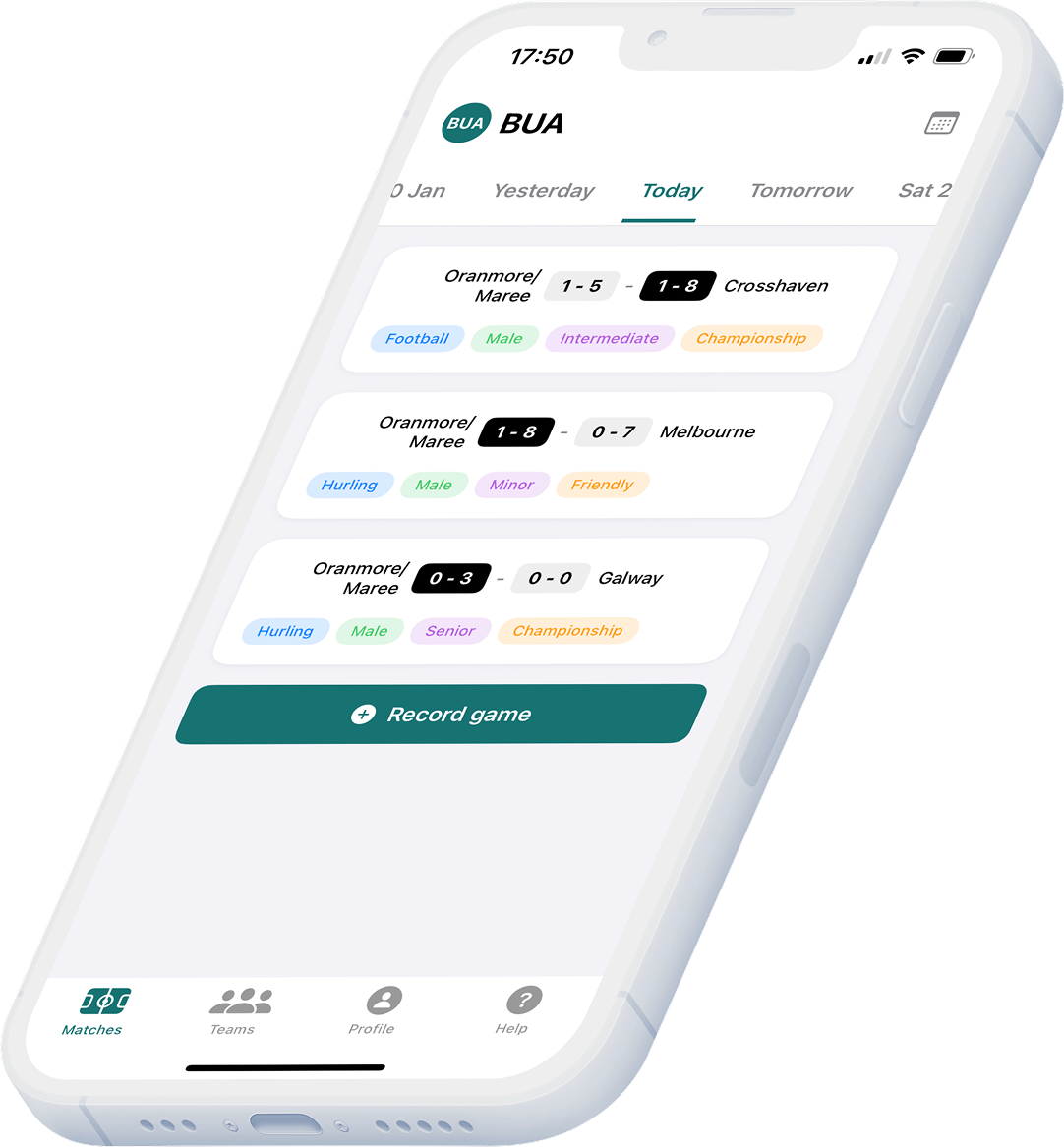 Bua - Match Tracking for Coaches
