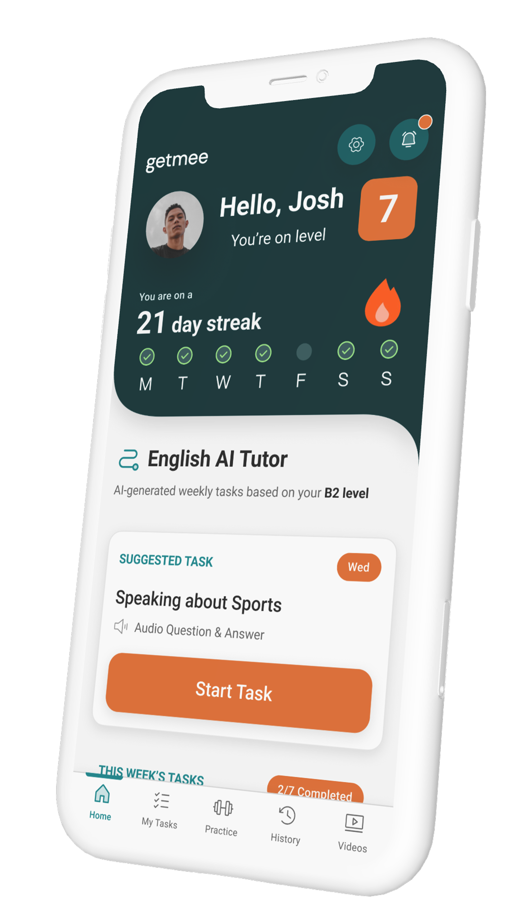 Getmee - AI-Powered English Learning Platform