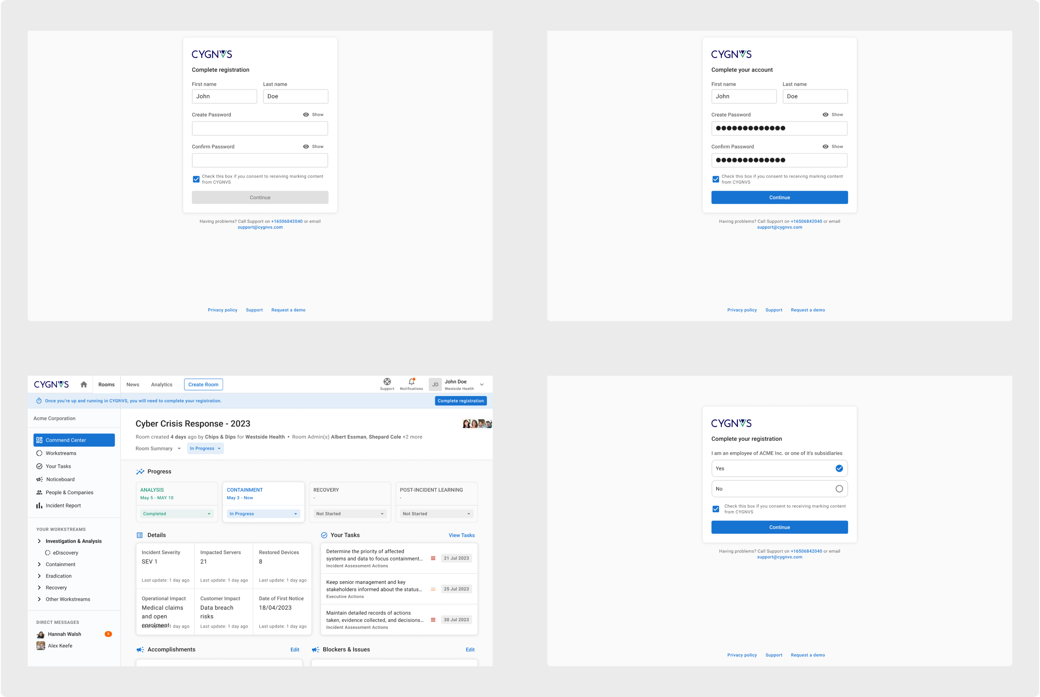 Quick access flow